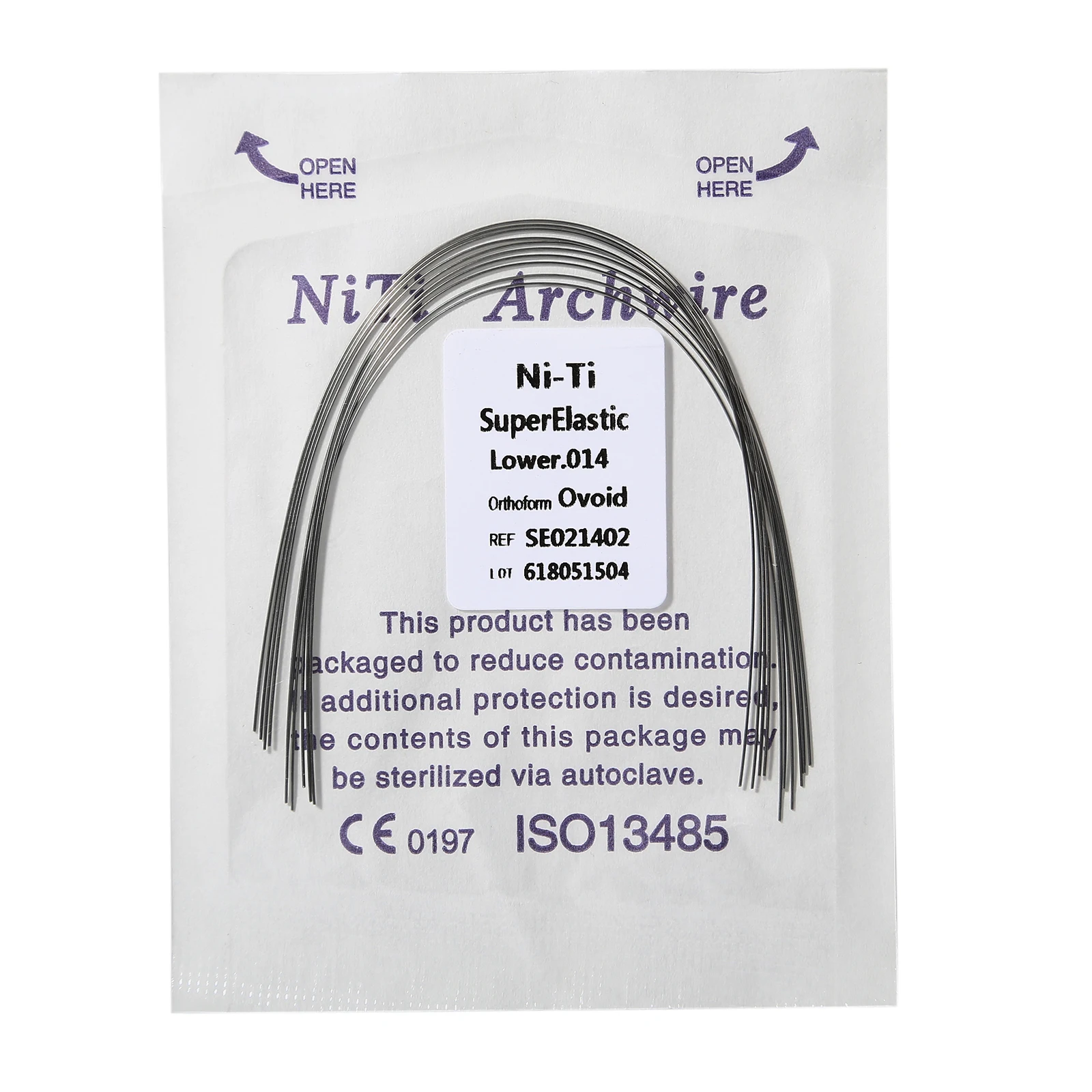 Dental Arch Wires Orthodontic Super Elastic NITI Round Rectangle 10pcs/pack 
